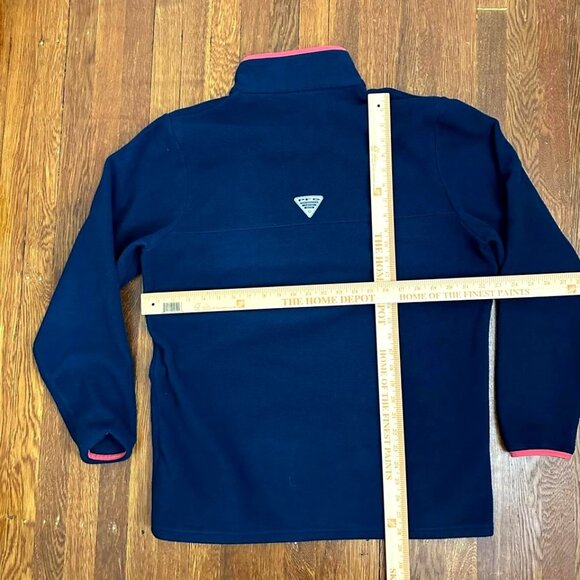 Columbia PFG Sweatshirt Mens Medium Navy Blue 1/4 Snap Pullover Mock Nec… - Picture 8 of 10